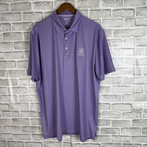 Johnnie-O TPC SUMMERLIN Light Purple Geo Print Performance Golf Polo Mens XL - Picture 2 of 7